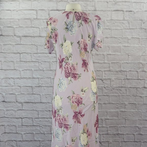 Vintage 90s Floral Slip Midi Dress 16 - Picture 3 of 7